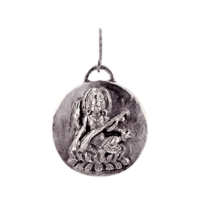 Saraswati Amulet - Silver